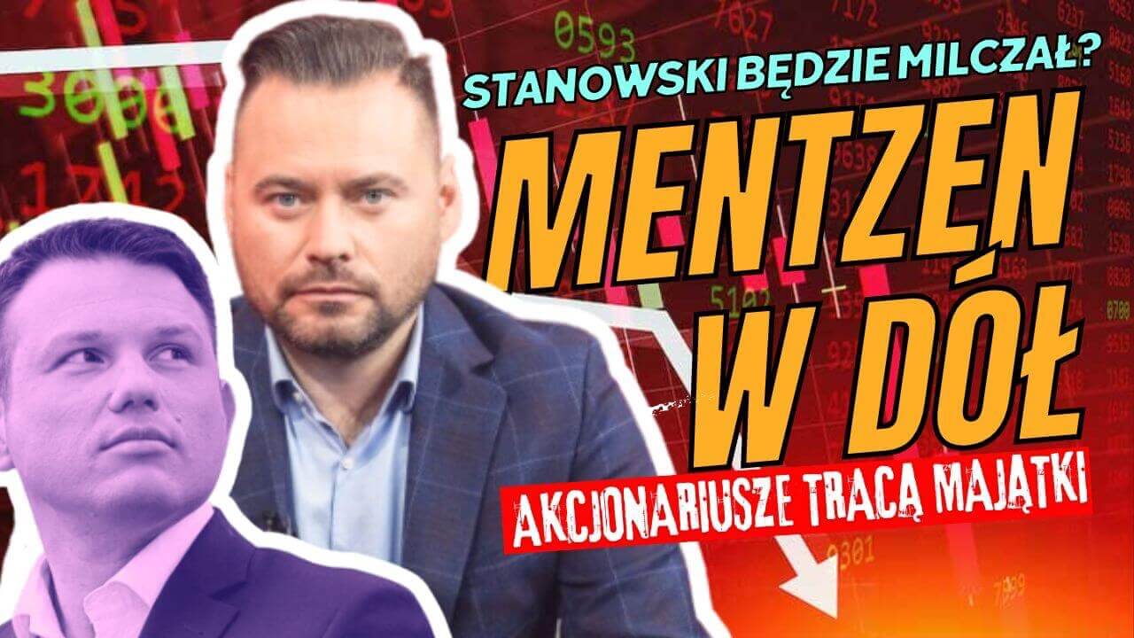 „STRACIŁEM PRAWIE POŁOWĘ”: Akcje firmy Mentzena spadają każdego dnia! Stanowski będzie milczał??? [wykres]
