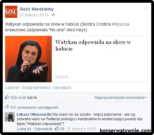 Śpiewająca zakonnica. Czego wy od niej chcecie?