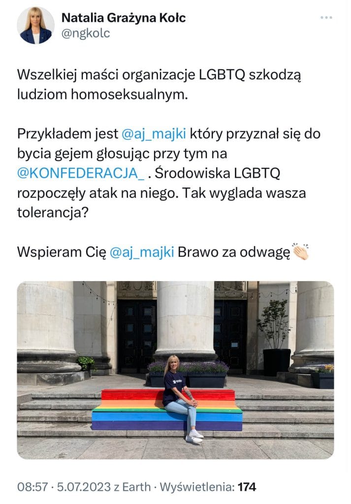 W obronie pederastii stanęła przedstawicielka konserwatywnej Nowej Nadziei na Pomorzu - prezes okręgu gdańskiego