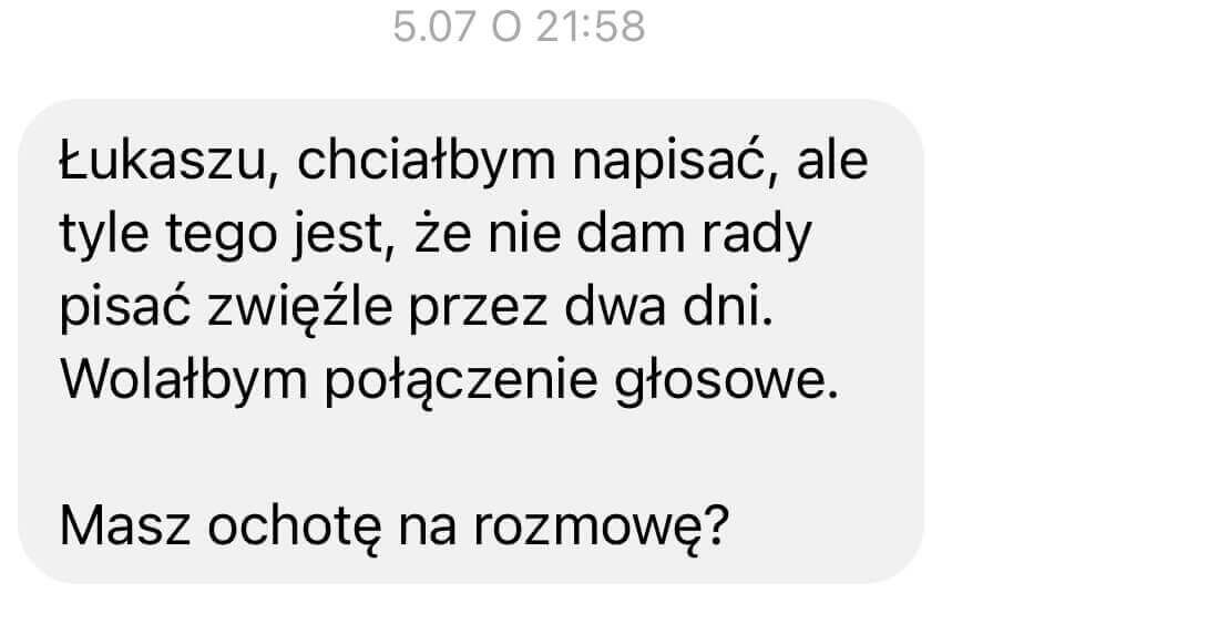Prowokacje? Powtarzające się prośby o rozmowę telefoniczną