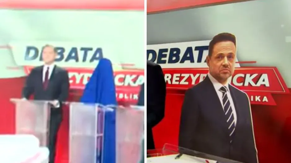 Tekturowa postać Rafała Trzaskowskiego
